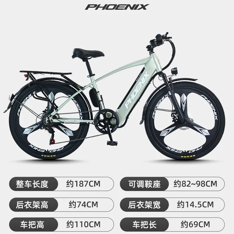 전자 먼지 자전거 48V25A Electric bicycle lithium Battery 26 Inch Variable Speed Light Fat Tire Mountain Bike