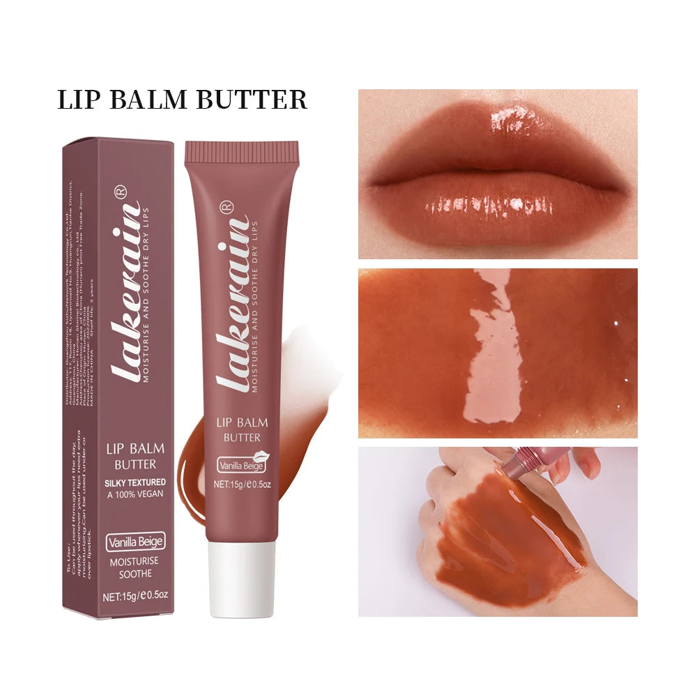 Crystal Lip Balm Butter Moisturizing Lip Gloss Oil Jelly Lipgloss Liquid Lipstick Lip Tint Brown Sugar Cherry Pink Lips Makeup