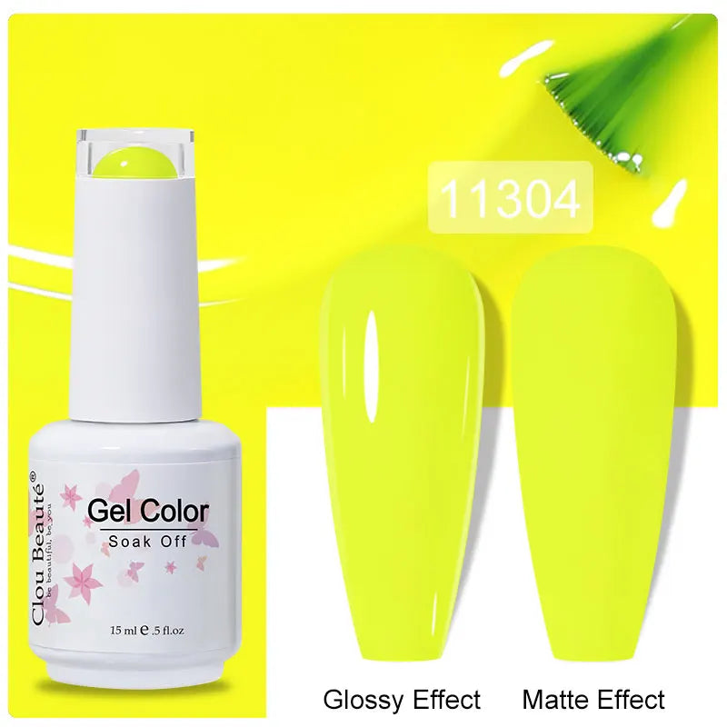 Clou Beaute Gel Nail Polish Pretty Color Salon Professional Sugar Nails Art Gels Varnish Soak Off UV LED 15ml Gel Polish Lacquer