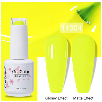 Clou Beaute Gel Nail Polish Pretty Color Salon Professional Sugar Nails Art Gels Varnish Soak Off UV LED 15ml Gel Polish Lacquer