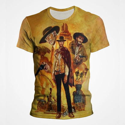 Summer Vintage Men T-shirt The Good The Bad And The Ugly