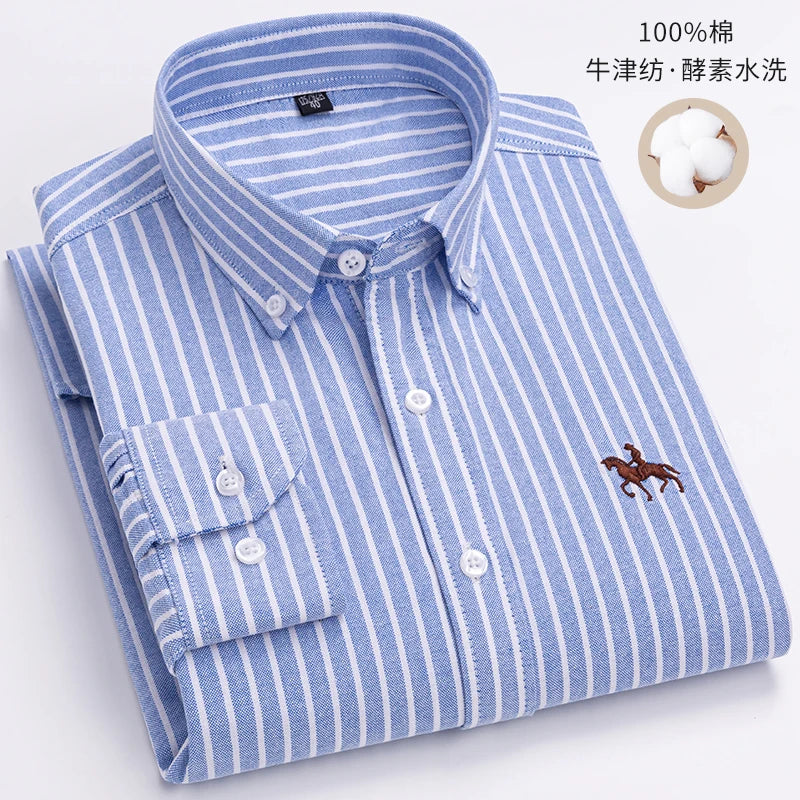 100% Cotton Oxford Men's Shirt Long Sleeve