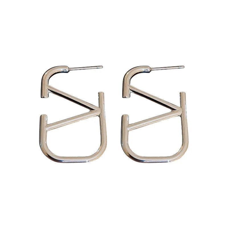 Geometric cool style ins personalized design Ear Studs, 2024 fashionable and versatile earrings