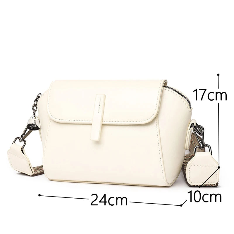 2024 New High Quality Soft Leather Women's Handbag Vintage Fashion Women Shoulder Bags Luxury Designer Female Crossbody Bag Sac