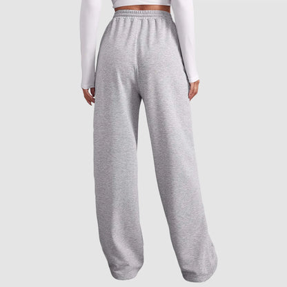 Sweatpants For Women’S Fleece Lined Straight Pants Bottom All-Math Fitness Joggers Travel Basic Wide Leg Pants Trousers Pantalon