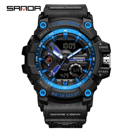 2024 Sports Digital Watches Men Dual Display Watches Quartz Waterproof Wristwatch Quartz Male Clcok Watch For relogio masculino