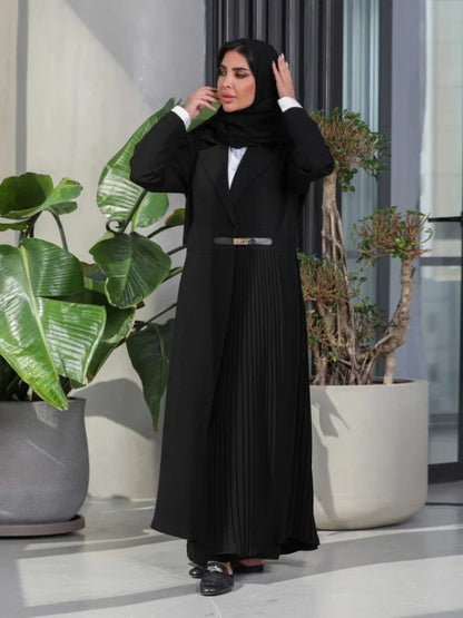 Eid Muslim Party Abaya for Women Ramadan Cardigan Pleated Long Dress Morocco Kaftan Vestidos Largos Dubai Robe Jalabiya 2024