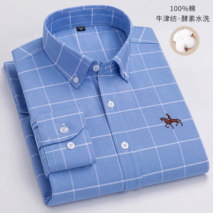 100% Cotton Oxford Men's Shirt Long Sleeve