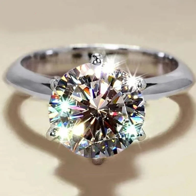 GRA Certified Moissanite Solitaire Ring