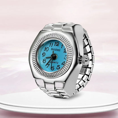 Ring Watch New Hot Selling Creative Alloy Shell Finger Circular Dial Couple Men And Women