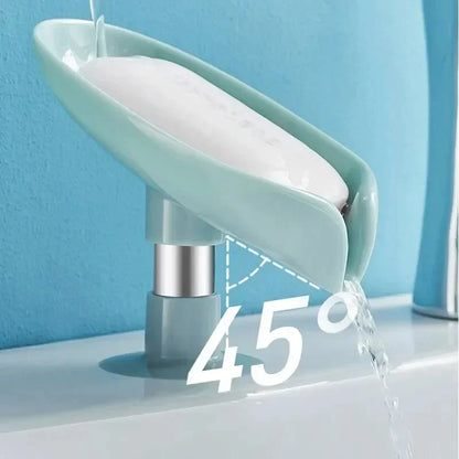 1/2pcs Drain Soap Holder Leaf Shape Soap Box Suction Cup Tray Drying Rack for Shower Sponge Container Kitchen Bathroom