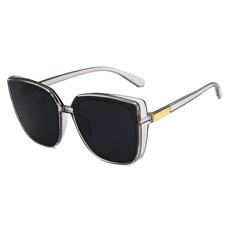 Square-framed Big Face European And American Trend Sunglasses Female Retro New Net Red With The Same Glasses Sunglasses