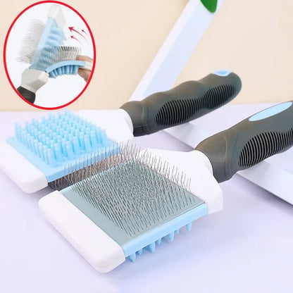 Dog Comb Pet Hair Remover Double Sided Dogs Brush Pulling Hair Cleaning Dog Grooming Dogs Comb Massage Cat Brush Pet Supplies