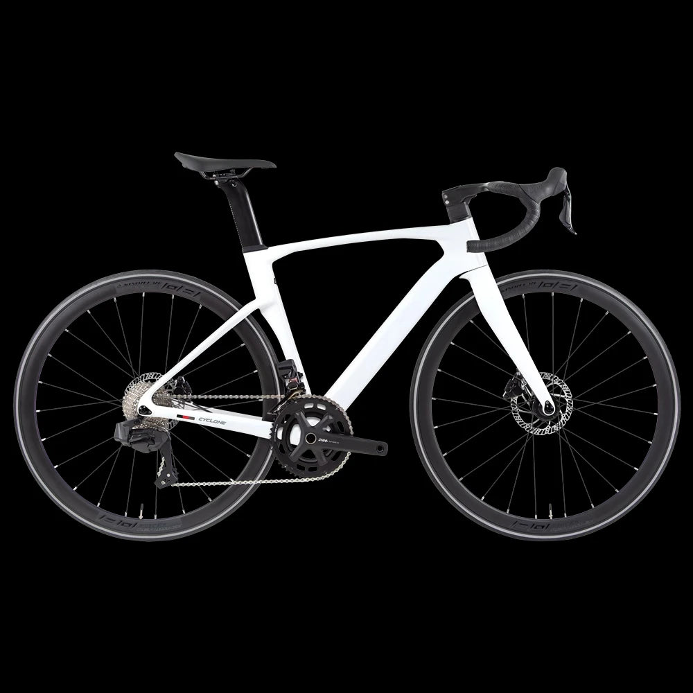 TWITTER CYCLONE Carbon Fiber Road Bicycle Racing Bike WheelTop EDS Electric Groupset R7120 Hydraulic Disc Brake 24 Speed Cycling