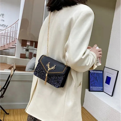 2024 Trendy Shoulder Bags Small Square Messenger Bag Women  Female Handbag Phone Purse Pu Leather Crossbody Flap Bag