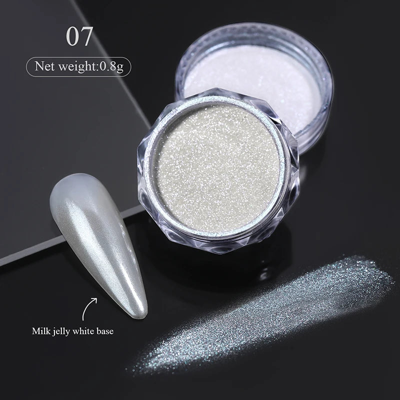 1Box Nail Mirror Glitter Powder Metallic Colorful Dust