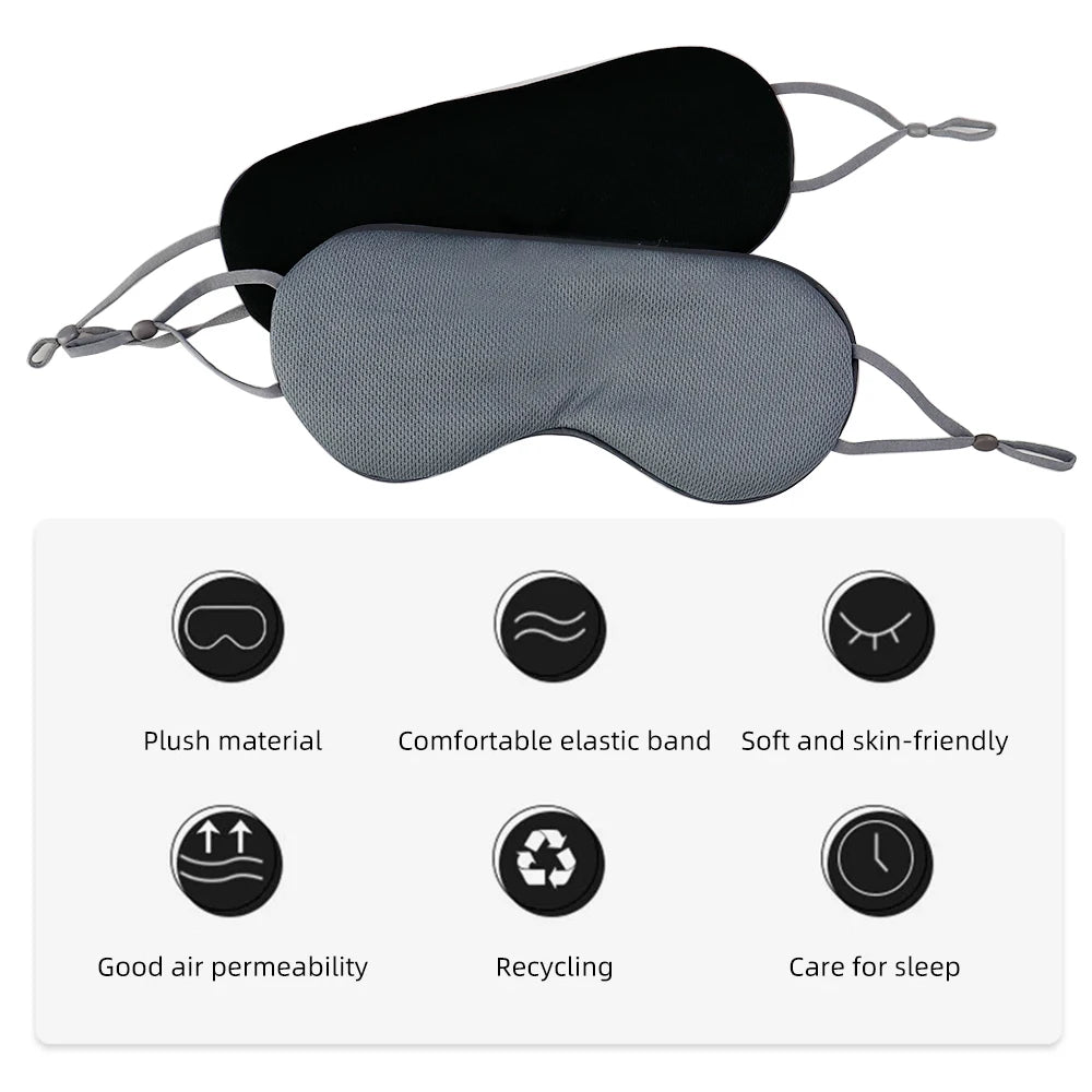 Double Sided Sleeping Eye Mask Light Soft Blindfold Sleep Mask For Eyes Shade Traveling Nap Eyepatch Relieve Fatigue Eye Cover