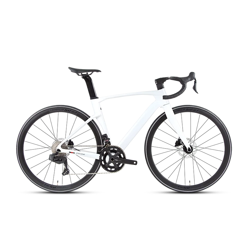 TWITTER CYCLONE Carbon Fiber Road Bicycle Racing Bike WheelTop EDS Electric Groupset R7120 Hydraulic Disc Brake 24 Speed Cycling