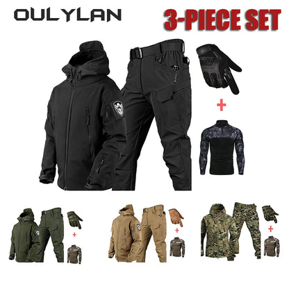 Men's Tactical Set Warm Shark Skin