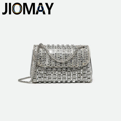 JIOMAY New Design Fashion Rhinestone Purse Luxury Designer Handbags Elegant And Versatile Purses For Women Evening Clutch Bag