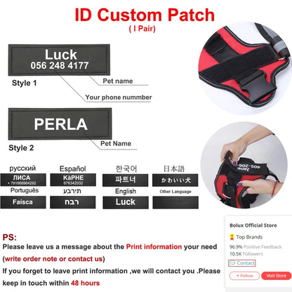 Personalized Dog Harness NO PULL Reflective Breathable Pet Harness Vest For Small Large Dog outdoor Walk Training Accessories