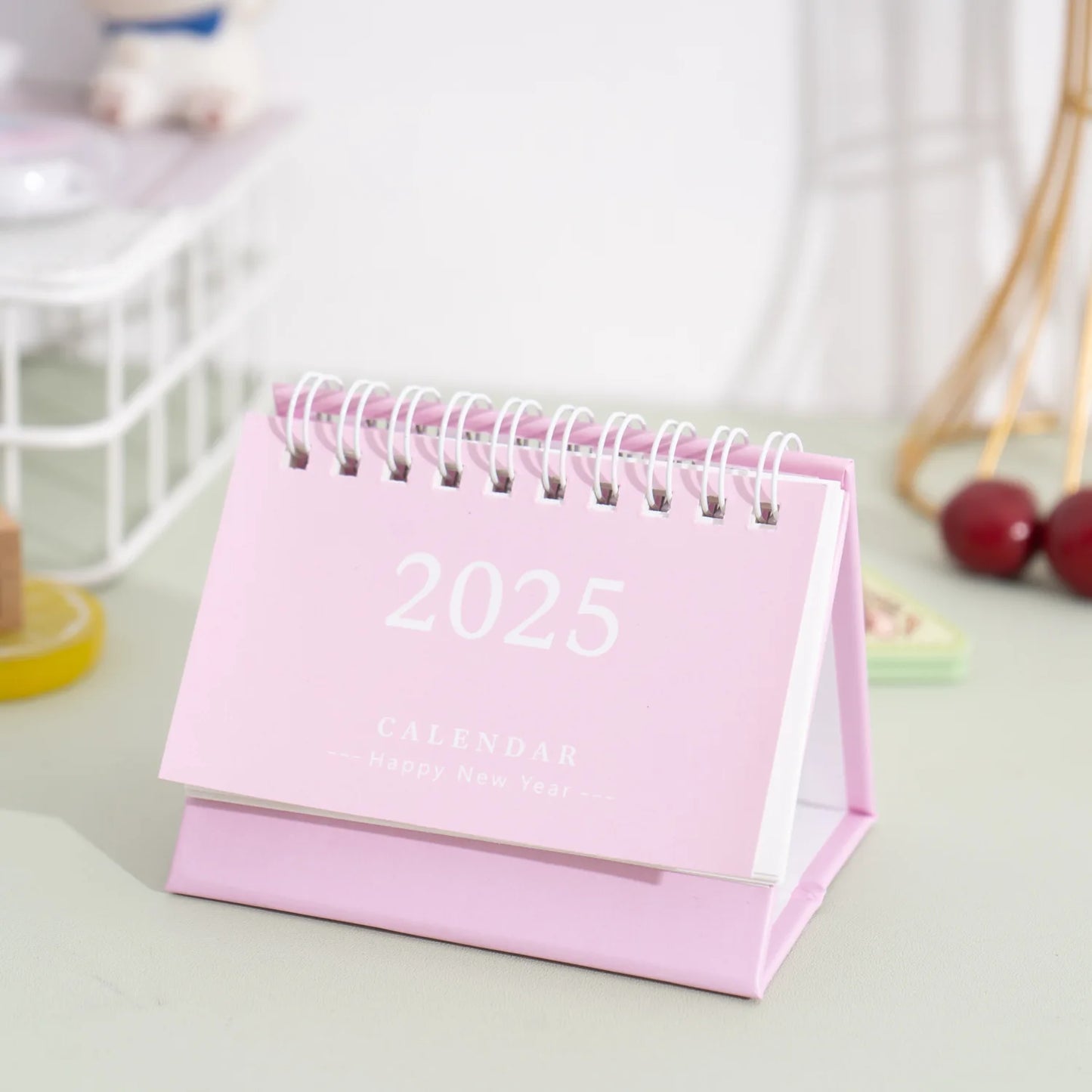 2025 Simple Style English Mini Desk Calendar Desktop Display Portable Calendar Desktop Decoration Handmade Diary