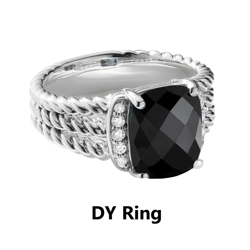 Hot 2024 Fashion Women's Jewelry Finish DYs92 Silver Ring Is The Best Choice for Party Gifts