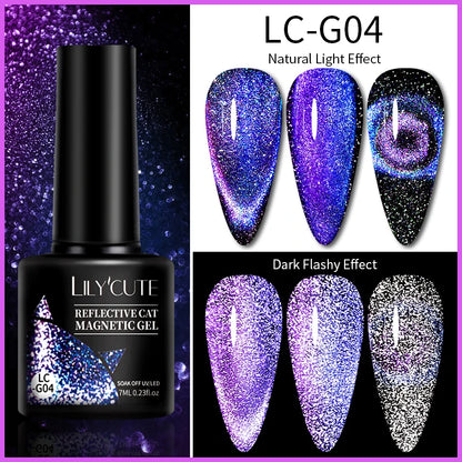 LILYCUTE 5ML Reflective Glitter Liner Gel Polish Nail Art