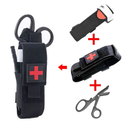 First Aid Kit Tourniquet Molle Survival Set Pouch Nursing Holder Scissors Bag Outdoor Equipment spinning