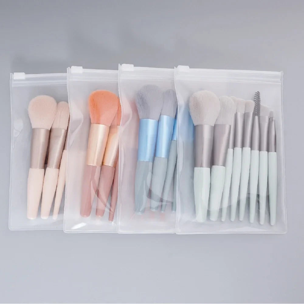 New 8Pcs Makeup Brush Set Makeup Concealer Brush Blush Loose Powder Brush Eye Shadow Highlighter Foundation Brush Beauty Tools