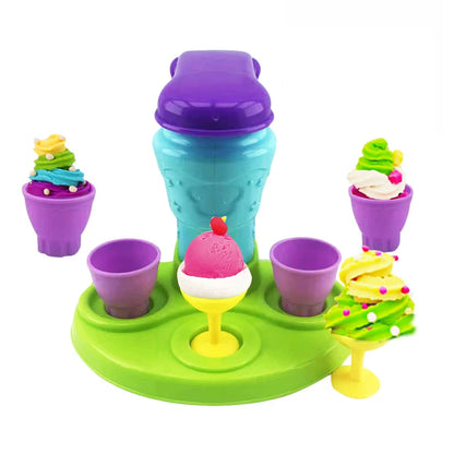 3D Color Clay Toy Kids Pretend Play Ice Cream Maker Burger Noodle Plasticine Toy Clay/Plasticine Mold