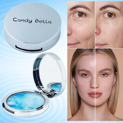 1PC Candy Bella Blue Sky And Cloud Oil Powder, Skin-friendly Skin Natural Face Long Lasting Contouring Powder Cosmetics