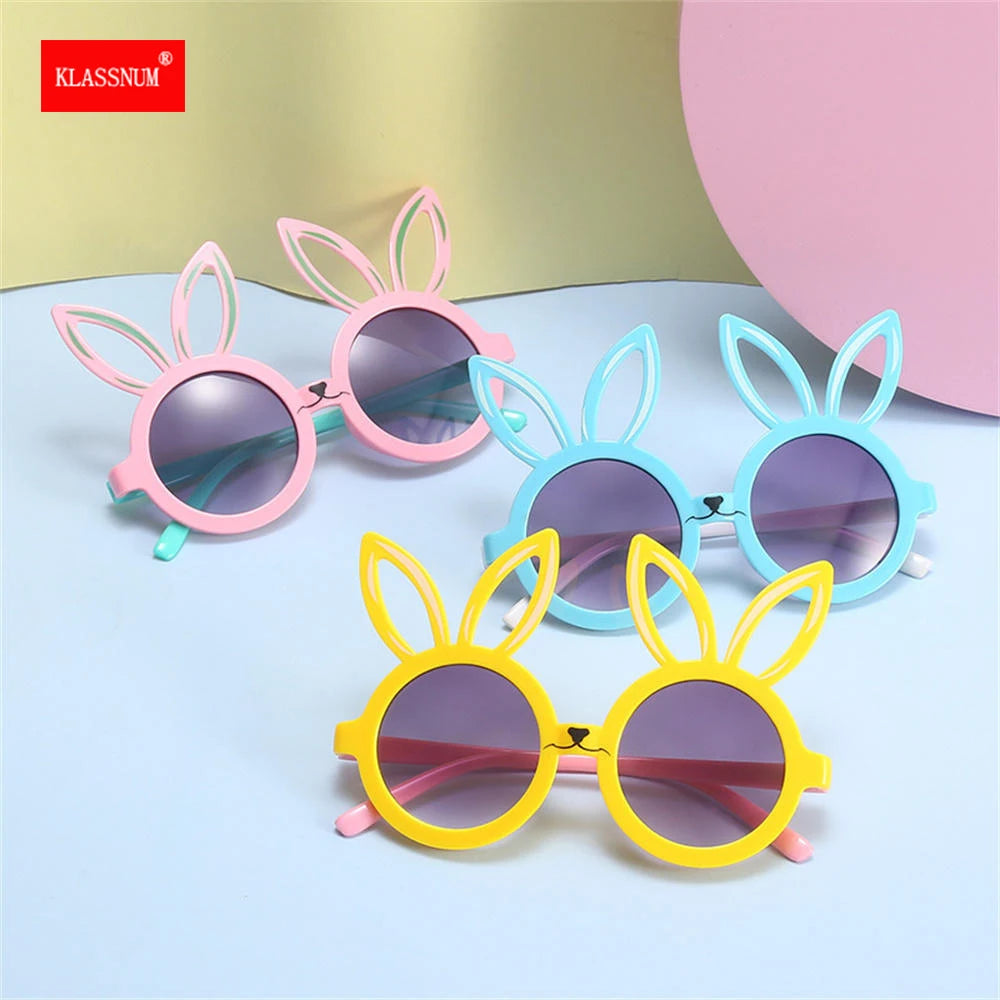 New Kids Sunglasses Cartoon Bunny Shape Girls Boy Children Sun Glasses Round Cosplay Eyeglasses Cute Baby Shades Eyewears UV400