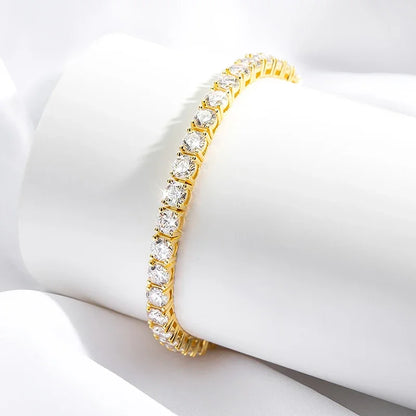 18k Gold Plated Moissanite Tennis Bracelet