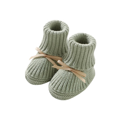 Baby Shoes Gloves Hat Sets Knitted 3PC Infant Kid Bed Boots  Slip-On Mittens Bonnet Handmade 0-18M Newborn Girl Boy Clothes Warm