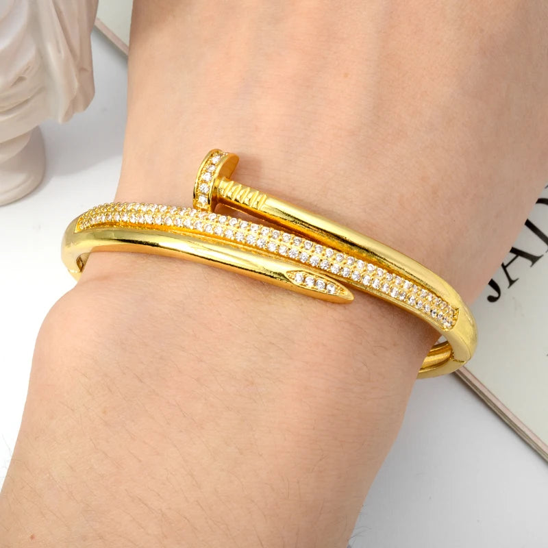 Fashion  Zircon Bracelet 18K Gold Plated Snake