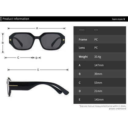 LNFCXI Fashion Square Sunglasses Women Brand Designer Retro Black Eyewear Shades UV400 Men Trending Sun Glasses