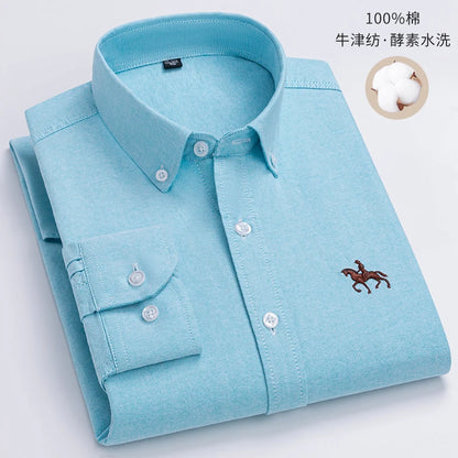 100% Cotton Oxford Men's Shirt Long Sleeve