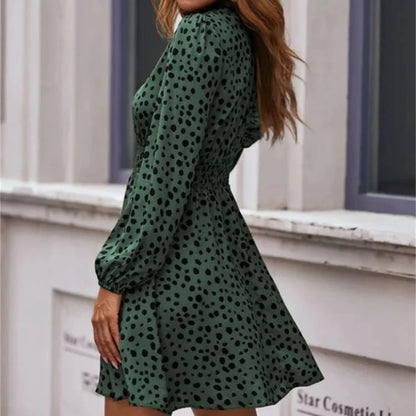 Casual Boho Dress Woman Long Sleeve New In Dresses for Women On Promotion X One-piece Elastic Trendy Cheap Korean Fashion Retro