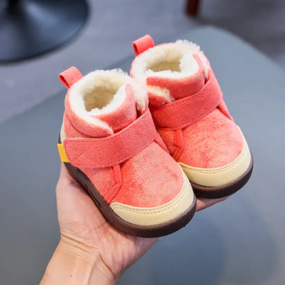 Toddler Baby Boots Winter Boys Girl Warm Baby Snow Boots Plush Soft Bottom Infant Shoes Newborn Baby Outdoor Sneakers Kids Shoes