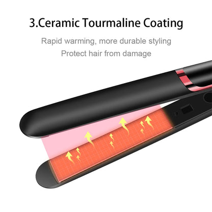 Professional Hair Straightener Ceramic Ionic Fast Heat-Up Hair Flat Iron Negative Ion  Iron Lcd Display Hair Straightener