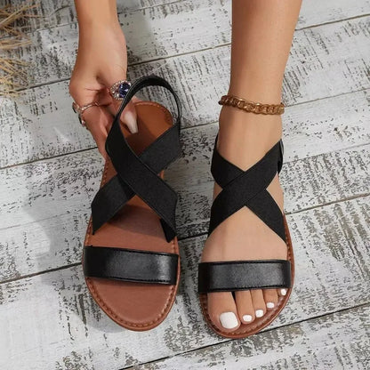 Summer new women's flat Roman sandals with non-slip rubber sole fashion women's shoes