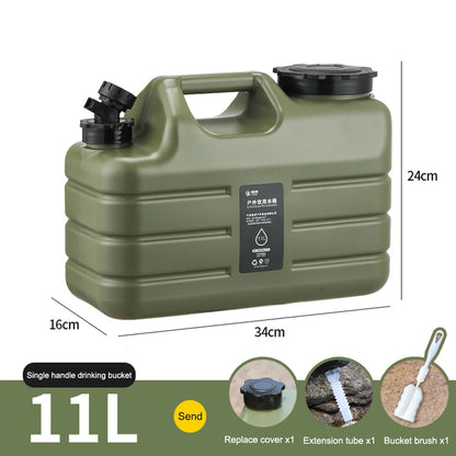 5L Camping Water Container Large Capacity Outdoor Water Bucket Portable Car Water Tank with Faucet for Camping Cooking Picnic