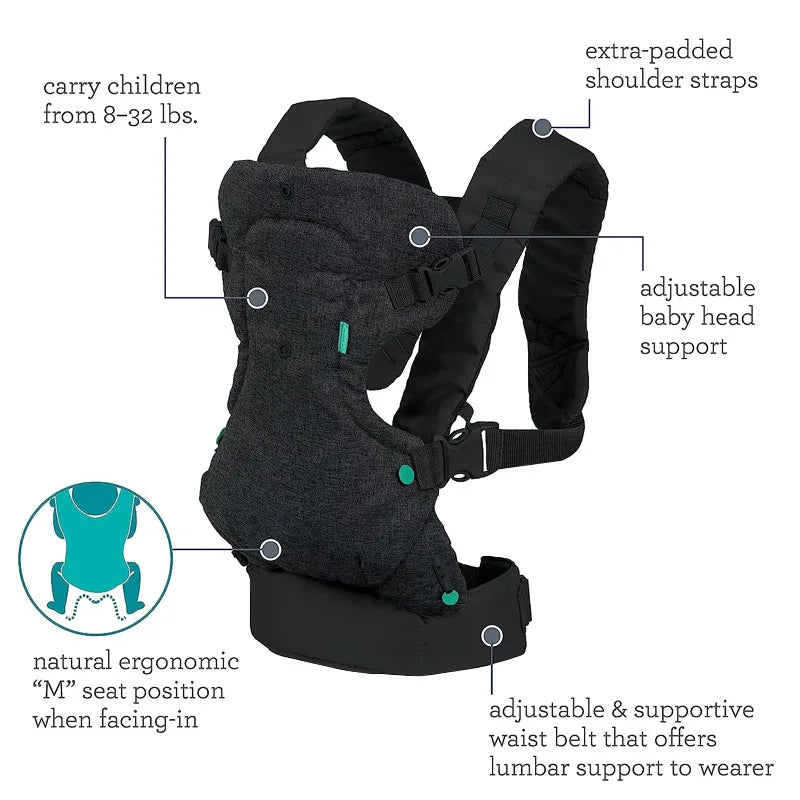 4 In 1 Multifunction Baby Carrier Front Facing Infant Sling Wrap Baby Kangaroo Bag Washable Lumbar Stool Baby Carrier Strap