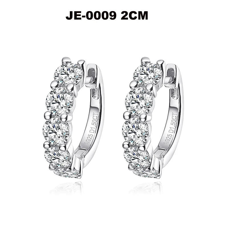 18k 3cttw Moissanite Hoop Earring