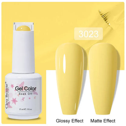 Clou Beaute Gel Nail Polish Pretty Color Salon Professional Sugar Nails Art Gels Varnish Soak Off UV LED 15ml Gel Polish Lacquer