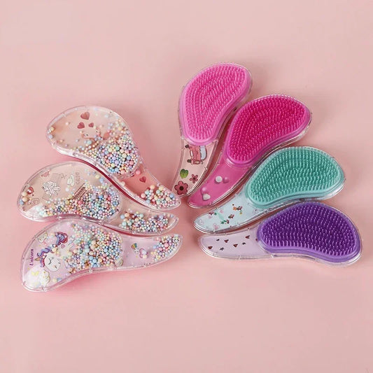 Kids Hair Brush High Quality Anti-knot Massage Hair Comb Cartoon Children Cute Hairdressing Comb Small TT Hair Care Comb