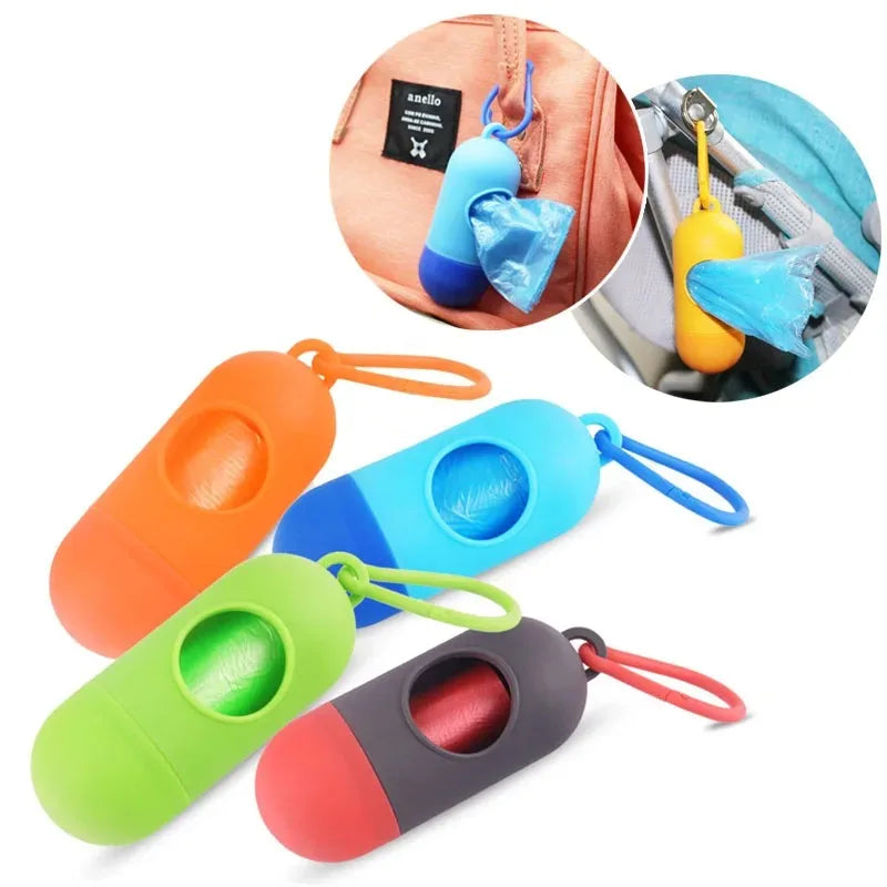 Dog Poop Bag Pet Waste Dispenser Garbage Carrier Hangingable Portable Holder Poo Bags Dispensers Pet Cleaning Supplies