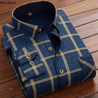 Winter Warm Long Sleeve Plaid Shirts