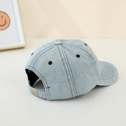 Baby Boy Cap Bulldozer Embroidered Washed Cotton Summer Children Baseball Caps Baby Girl Hat 50-54cm Suitable for 2-8 Years Kids